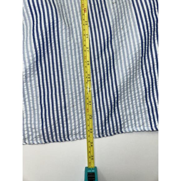 THML Anthropologie Flutter Sleeve Blue White Striped Dress Women’s Medium - Picture 5 of 6